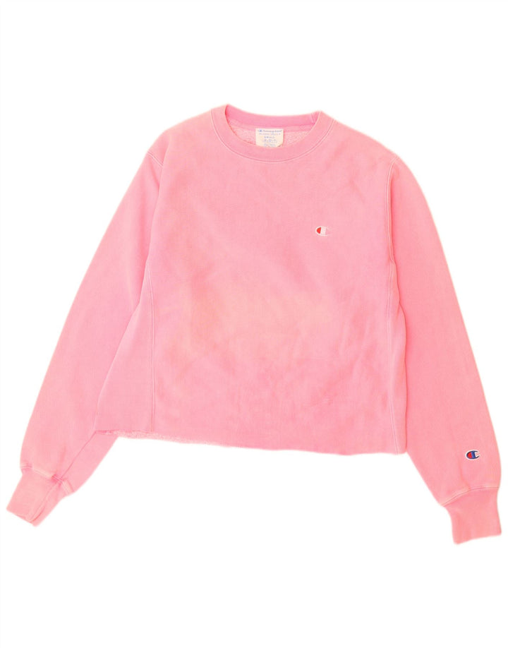 Felpa oversize da donna Champion Reverse Weave, maglione UK 10 piccolo rosa