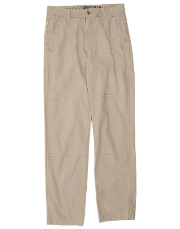 Pantaloni casual dritti da uomo Murphy & Nye W32 L34 Cotone beige