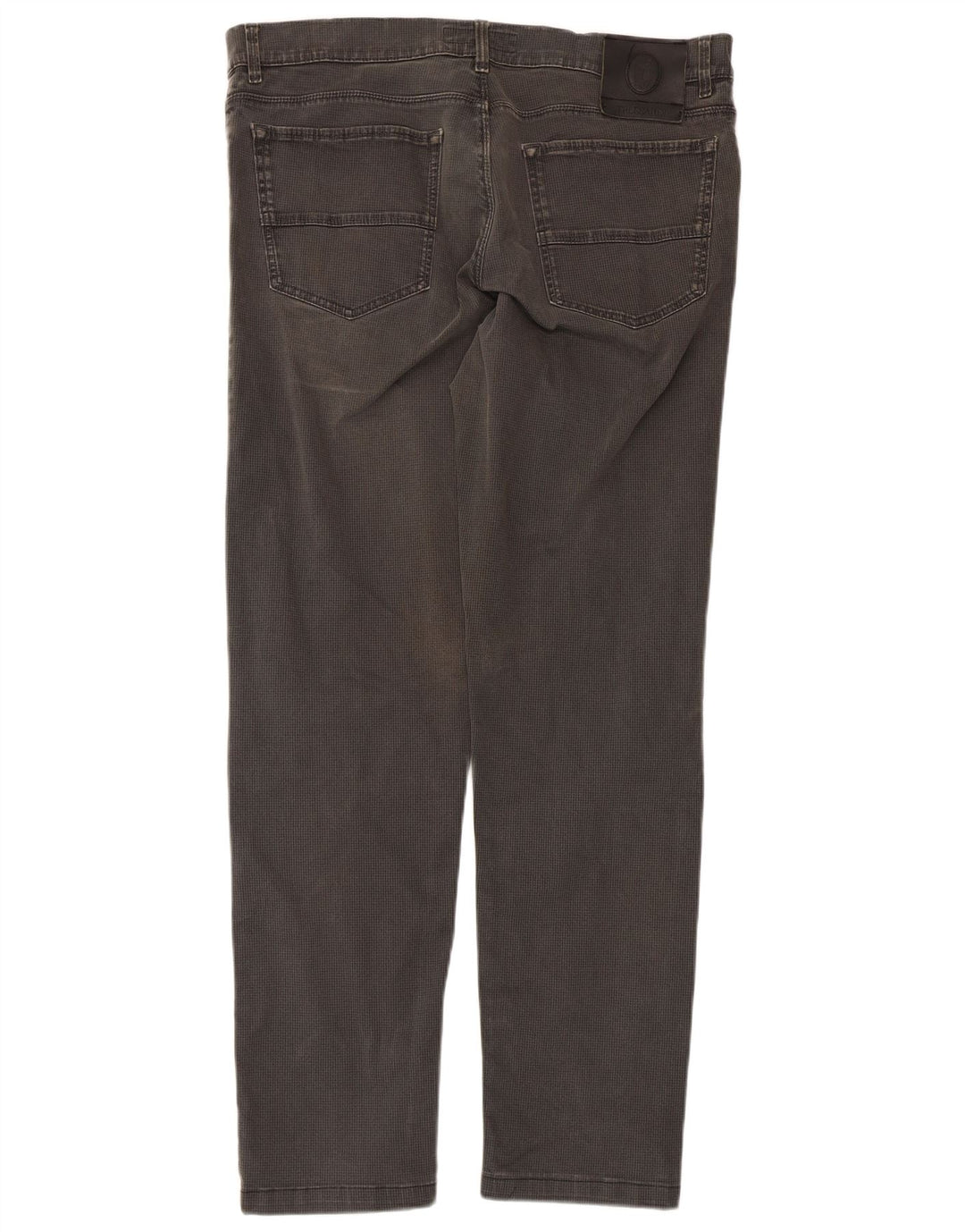 Pantaloni Casual Dritti Uomo Trussardi W36 L31 Pied De Poule Grigio