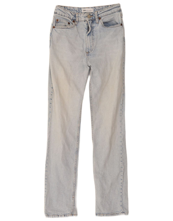 Jeans dritti da donna Zara EU 36 XS W26 L30 Blu