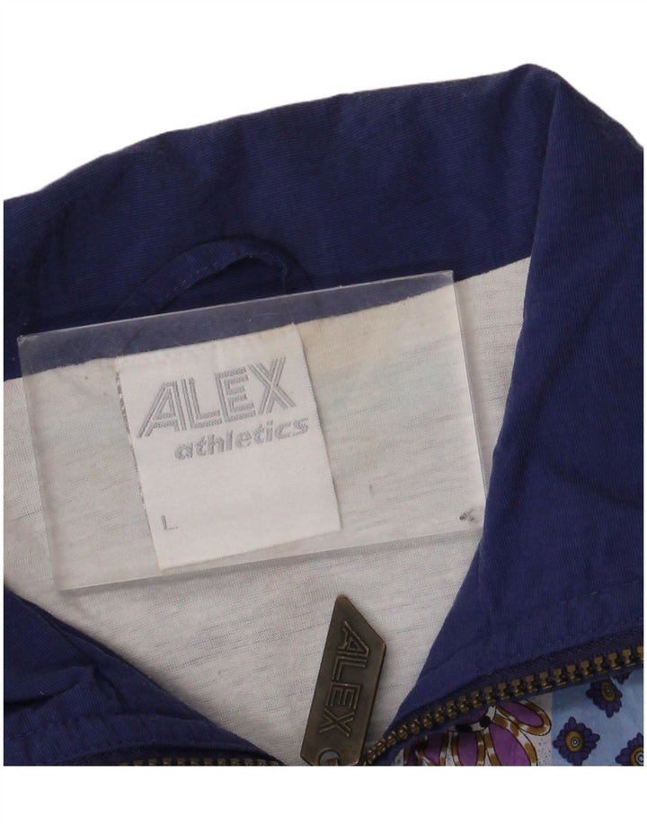 Giacca da ginnastica da uomo Alex Athletics, grande, blu navy geometrica