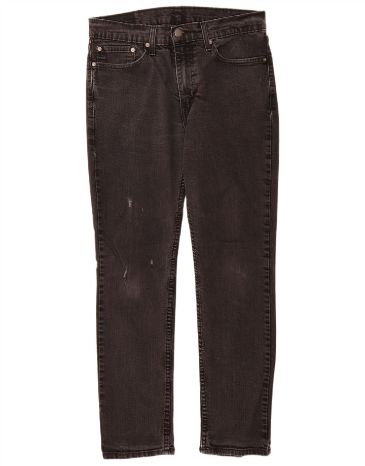 Jeans Levi's Uomo 511 Slim Distressed W34 L32 Cotone Nero