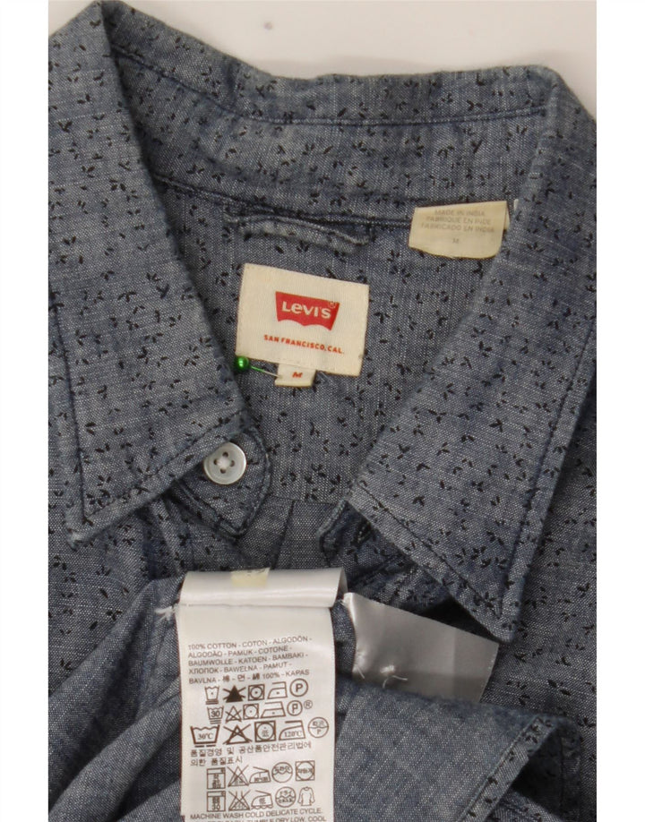 Camicia Levi's da uomo in cotone screziato blu medio