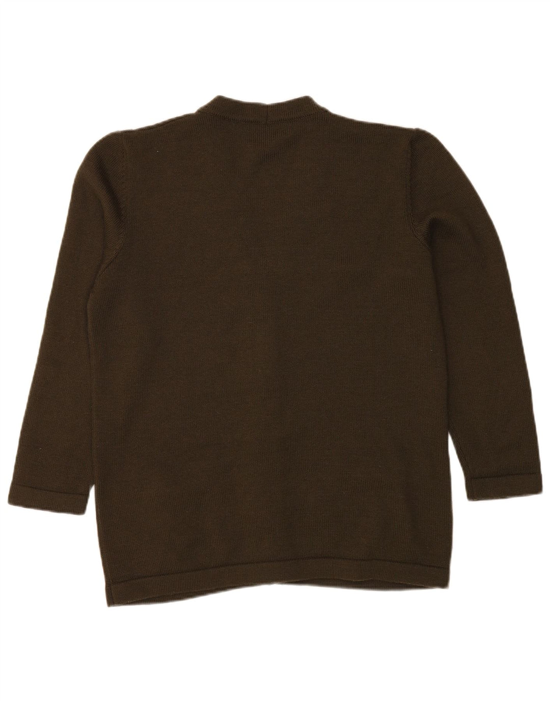 LUISA SPAGNOLI Maglione cardigan da donna UK 18 XL Lana kaki