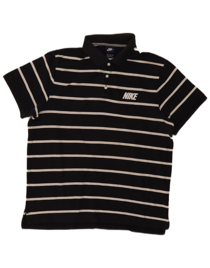 Polo NIKE da uomo 2XL in cotone a righe blu navy
