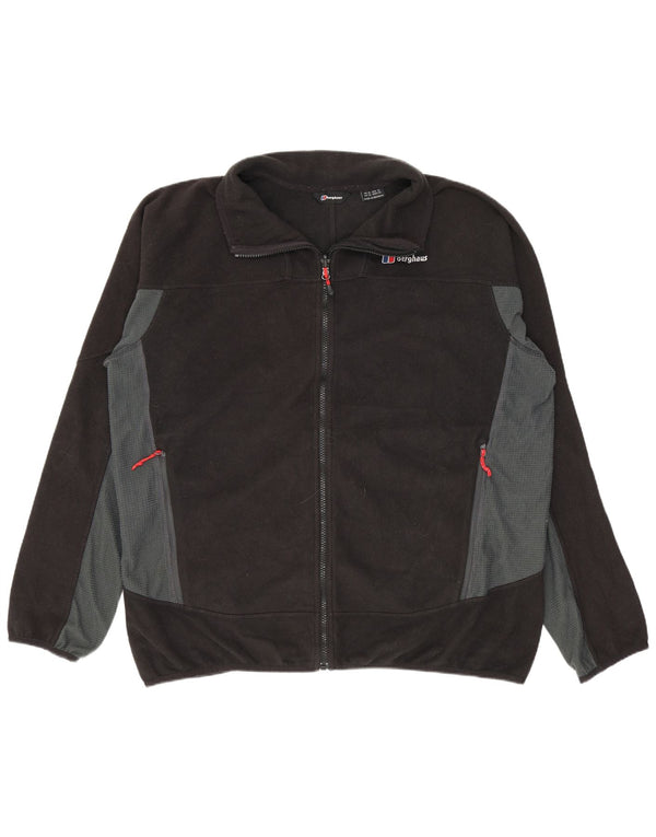 Giacca in pile da uomo Berghaus UK 42 XL Poliestere color block nero