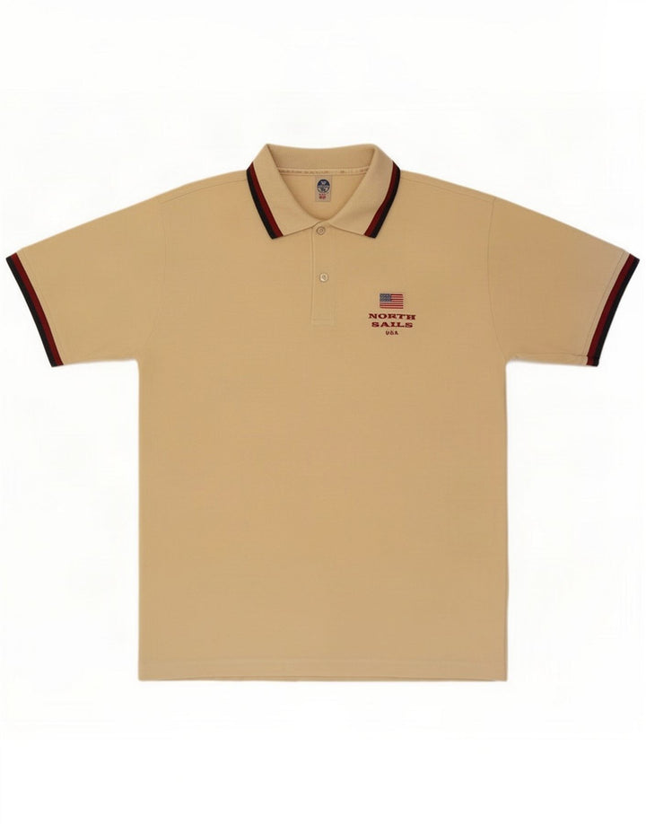 Polo da uomo North Sails Large Beige Cotton
