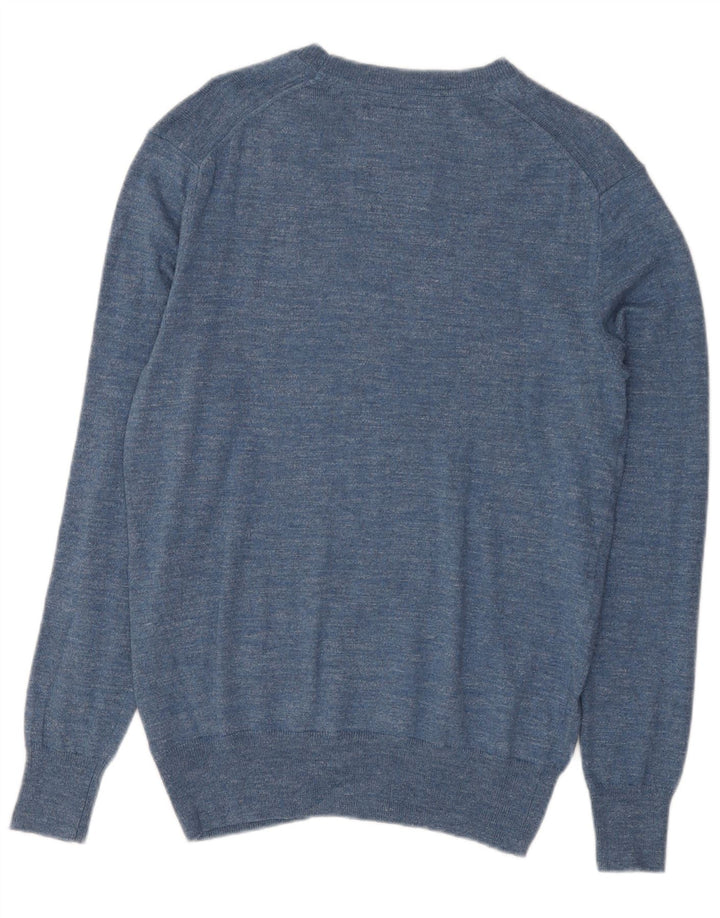 Maglione da uomo girocollo Superdry in cotone blu di grandi dimensioni