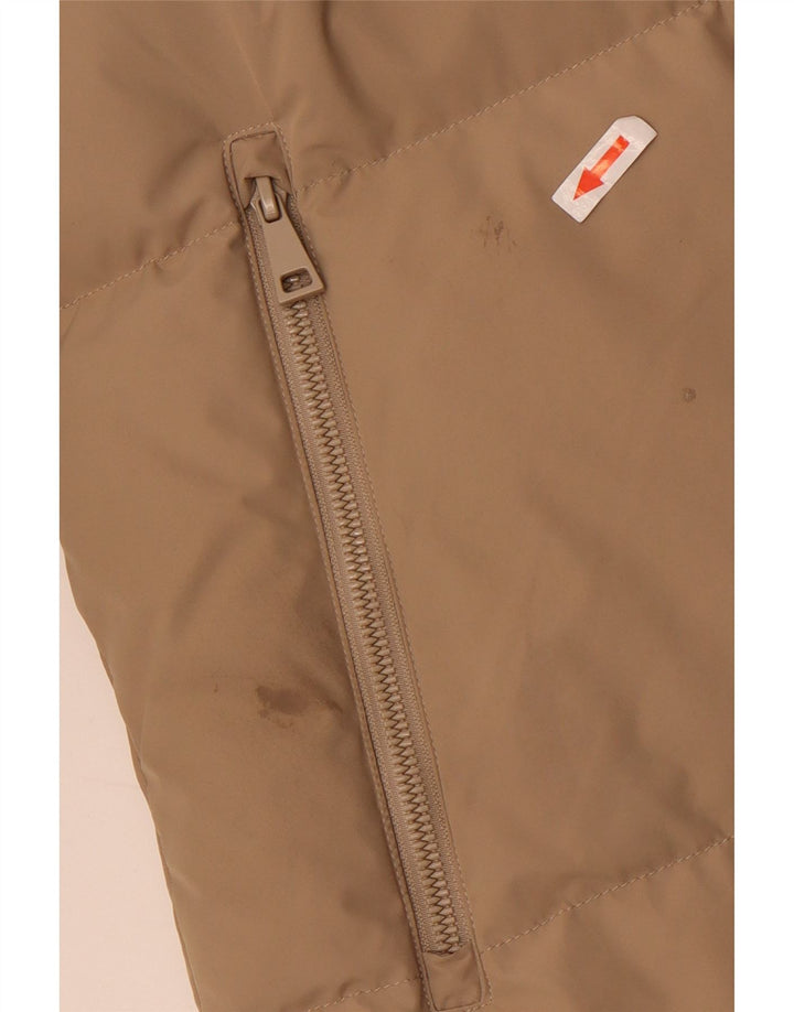 Giacca imbottita oversize con cappuccio da donna Massimo Dutti UK 6 XS Poliestere beige