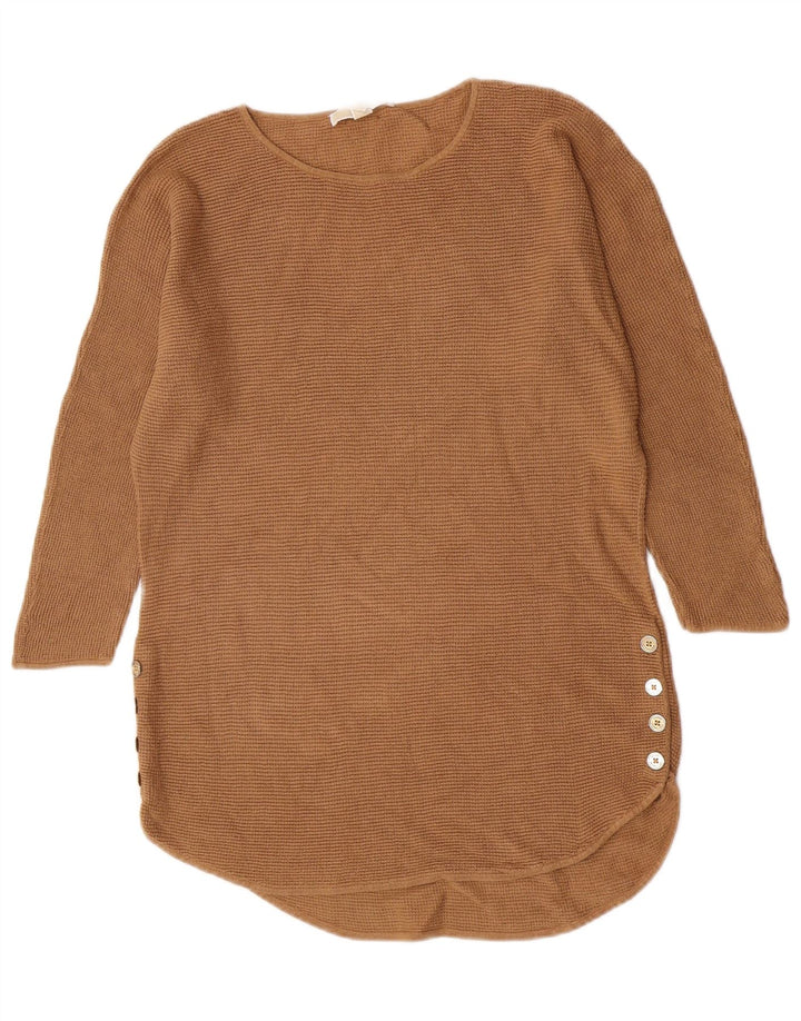 Maglione maglione con scollo a barca da donna Michael Kors UK 14 Beige medio