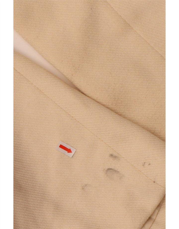 GUESS Womens Double Breasted Coat UK 12 Medium Off White