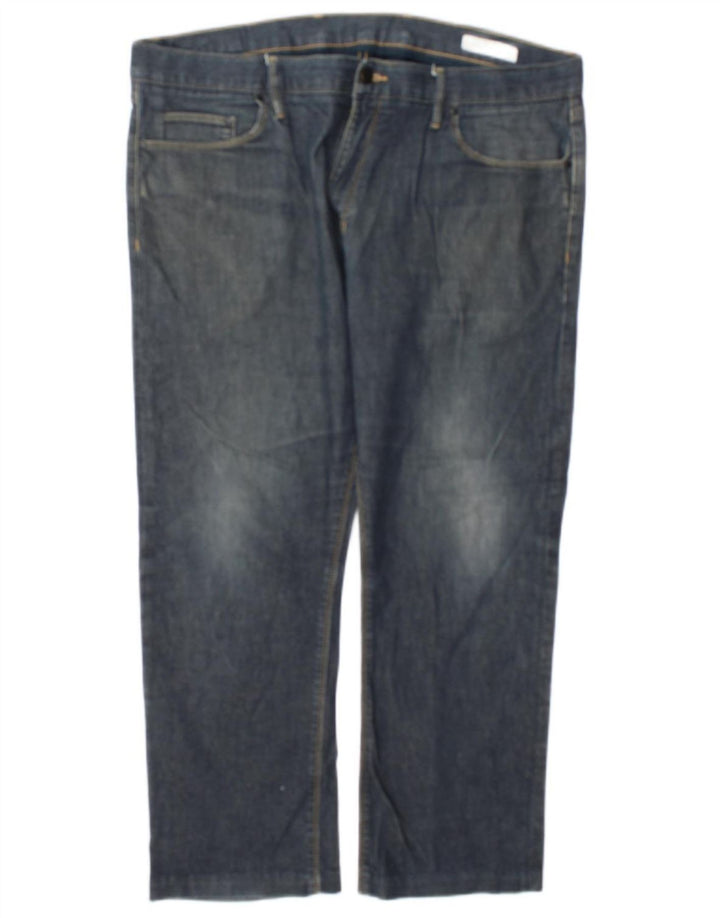 Jeans dritti da uomo Marks & Spencer W40 L27 cotone blu navy