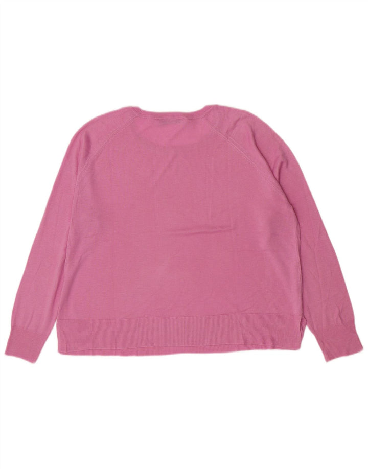 Maglione maglione con scollo a barca da donna Zara UK 14 Rosa medio