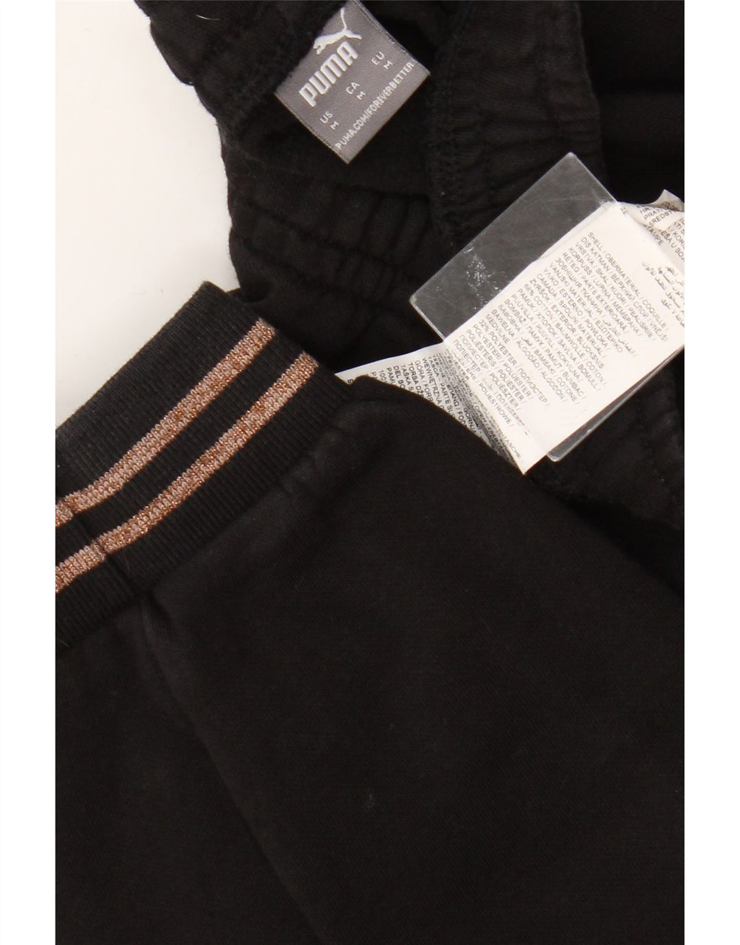 Pantaloni da tuta con grafica da donna Puma Joggers UK 14 Medium Black Cotton