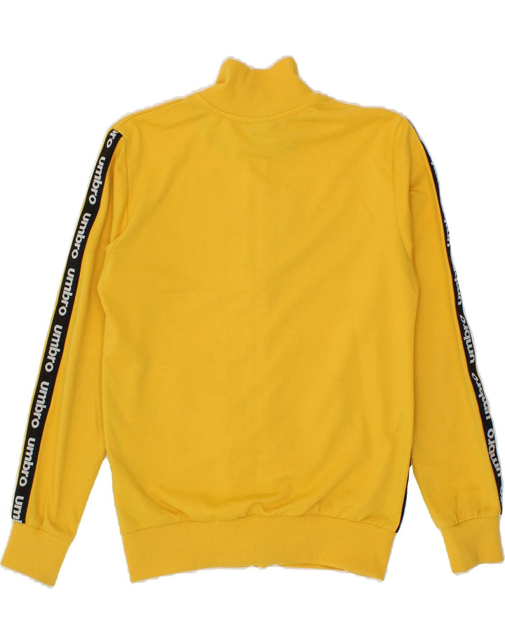 UMBRO Boys Tracksuit Top Jacket 13-14 Years Medium Yellow Colourblock Vintage Umbro and Second-Hand Umbro from Messina Hembry 