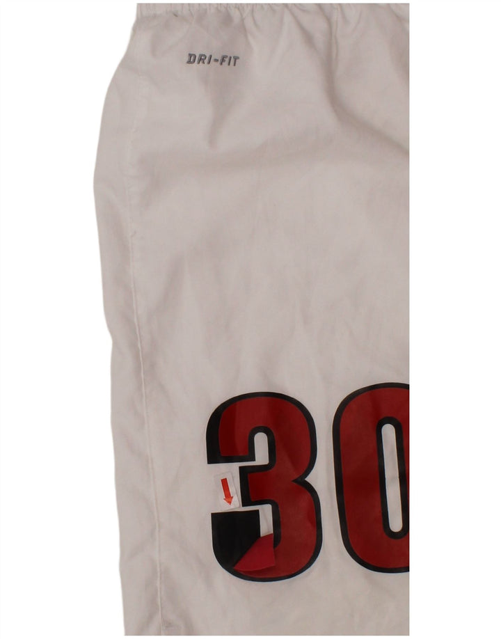 Pantaloncini sportivi NIKE da ragazzo Dri Fit Graphic 12-13 anni Large in poliestere bianco