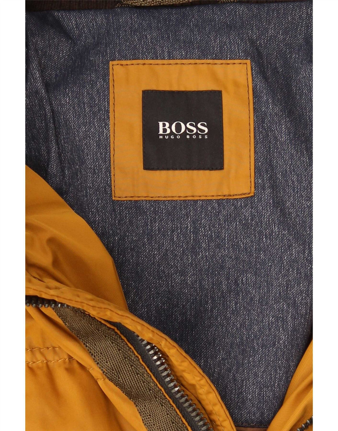 Giacca imbottita con cappuccio da uomo Hugo Boss UK 40 grande gialla
