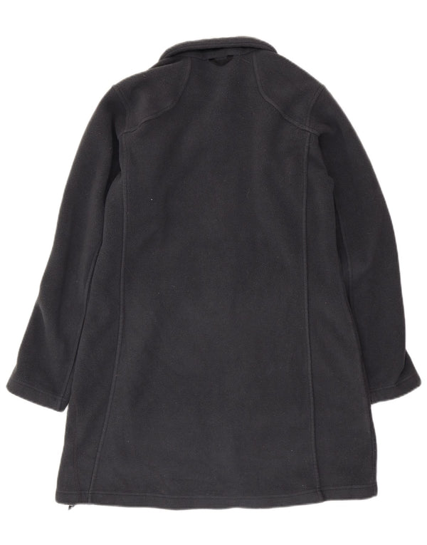 JACK WOLFSKIN Cappotto giacca a vento in pile da donna UK 16 Large Blu Navy