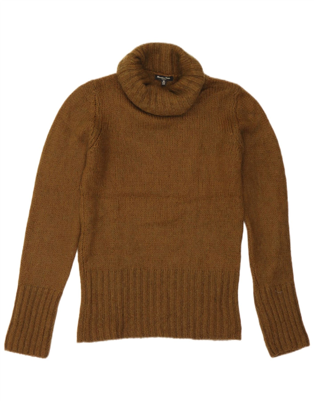 Maglione maglione da donna a collo alto Massimo Dutti UK 12 Acrilico kaki medio