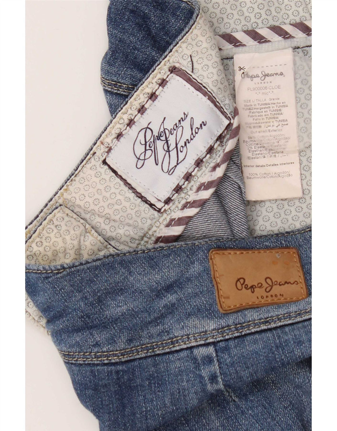 PEPE Jeans Minigonna in denim da donna grande W32 in cotone blu