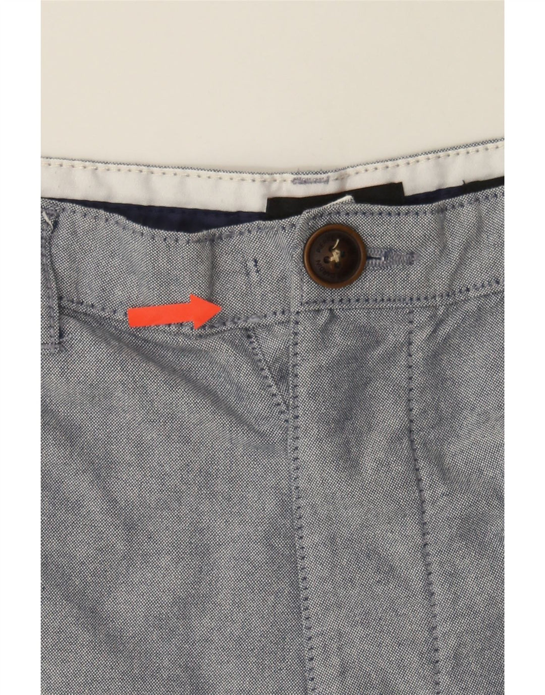 PIERRE CARDIN Mens Regular Fit Chino Shorts Medium W34  Blue Cotton Vintage Pierre Cardin and Second-Hand Pierre Cardin from Messina Hembry 