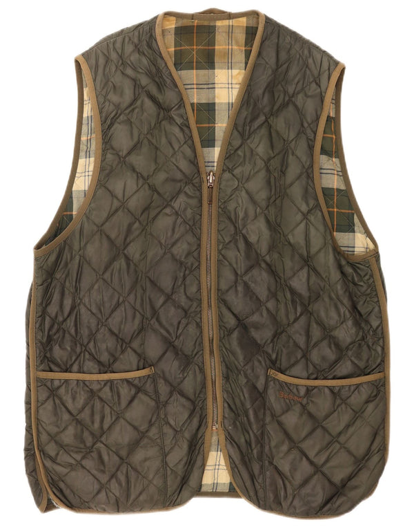 Gilet trapuntato da uomo Barbour UK 44 Large Khaki