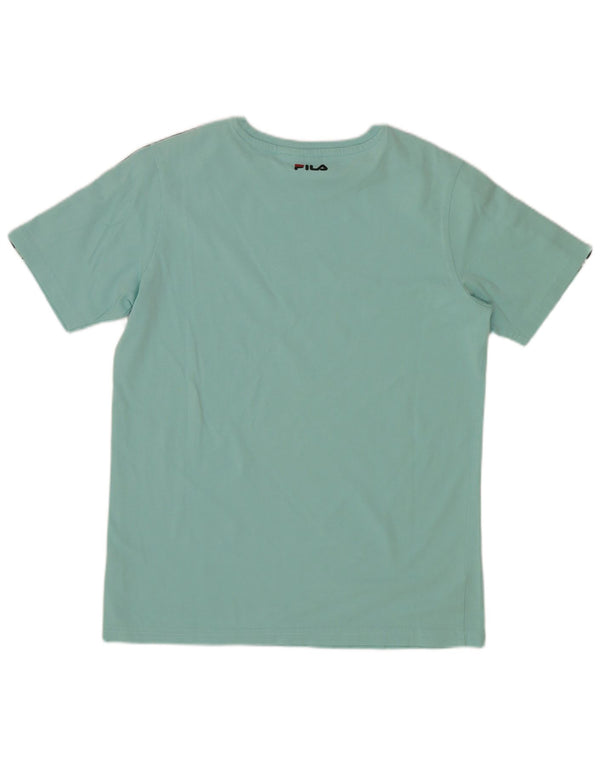 Maglietta grafica da ragazzo Fila Top 13-14 anni Colorblock turchese