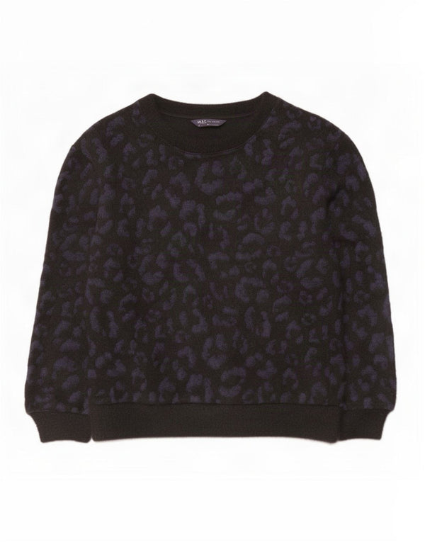 Maglione maglione con scollo a barca da donna Marks & Spencer UK 10 piccolo blu navy