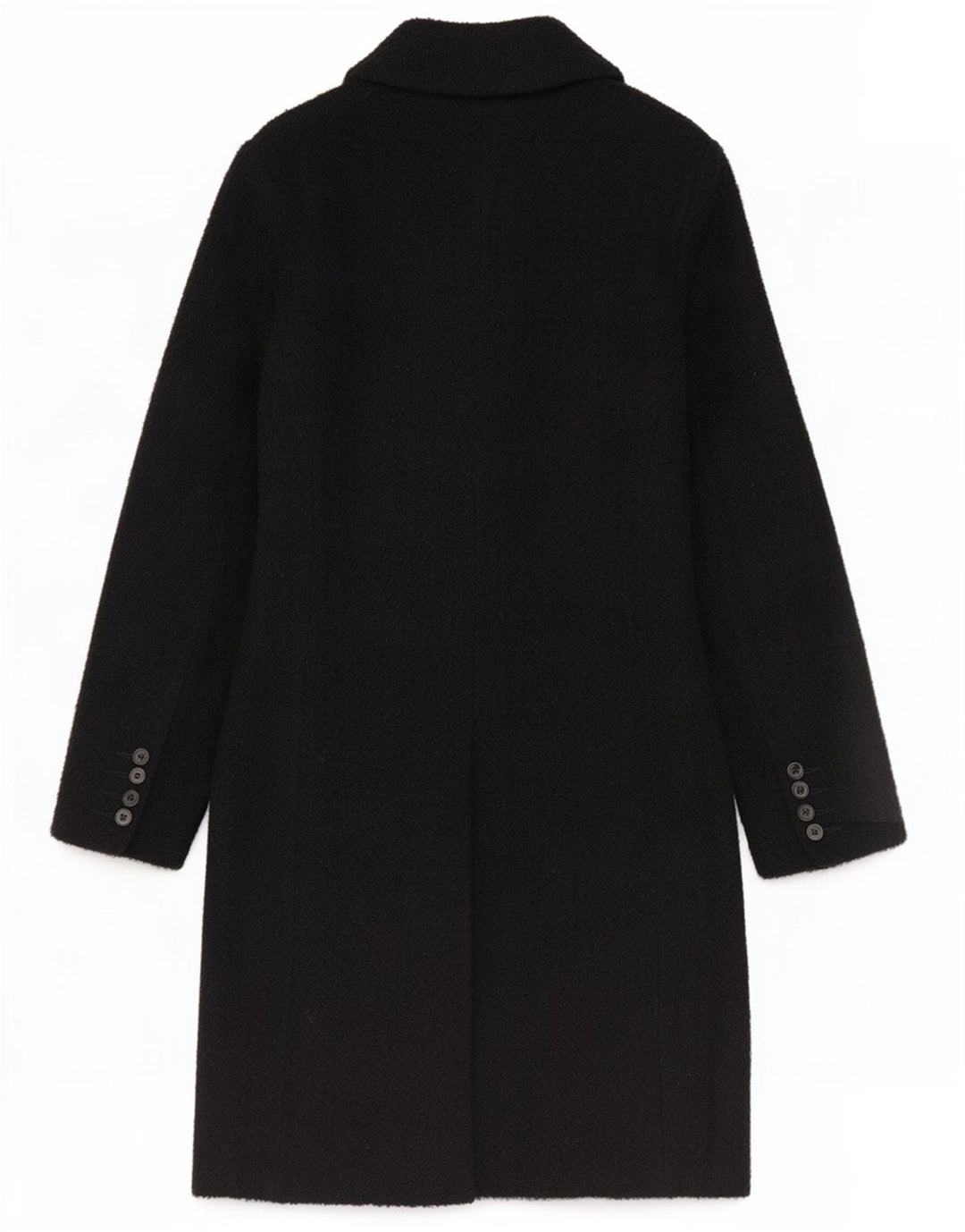 Cappotto Donna Benetton IT 44 Medio Nero Lana