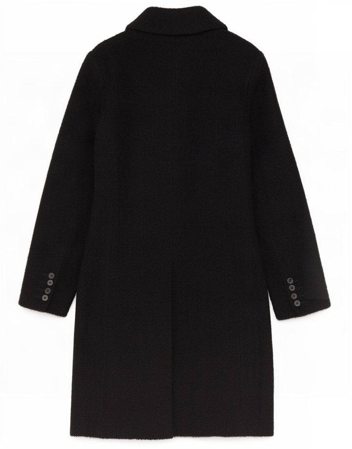 Cappotto Donna Benetton IT 44 Medio Nero Lana