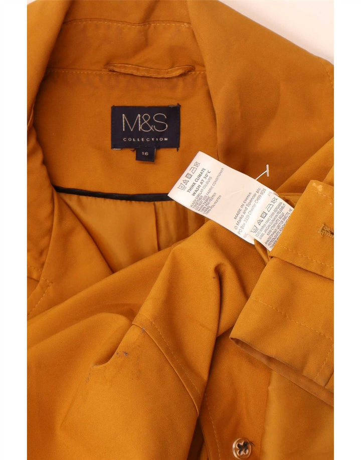 Trench da uomo Marks & Spencer UK 16 Large Arancione Poliestere