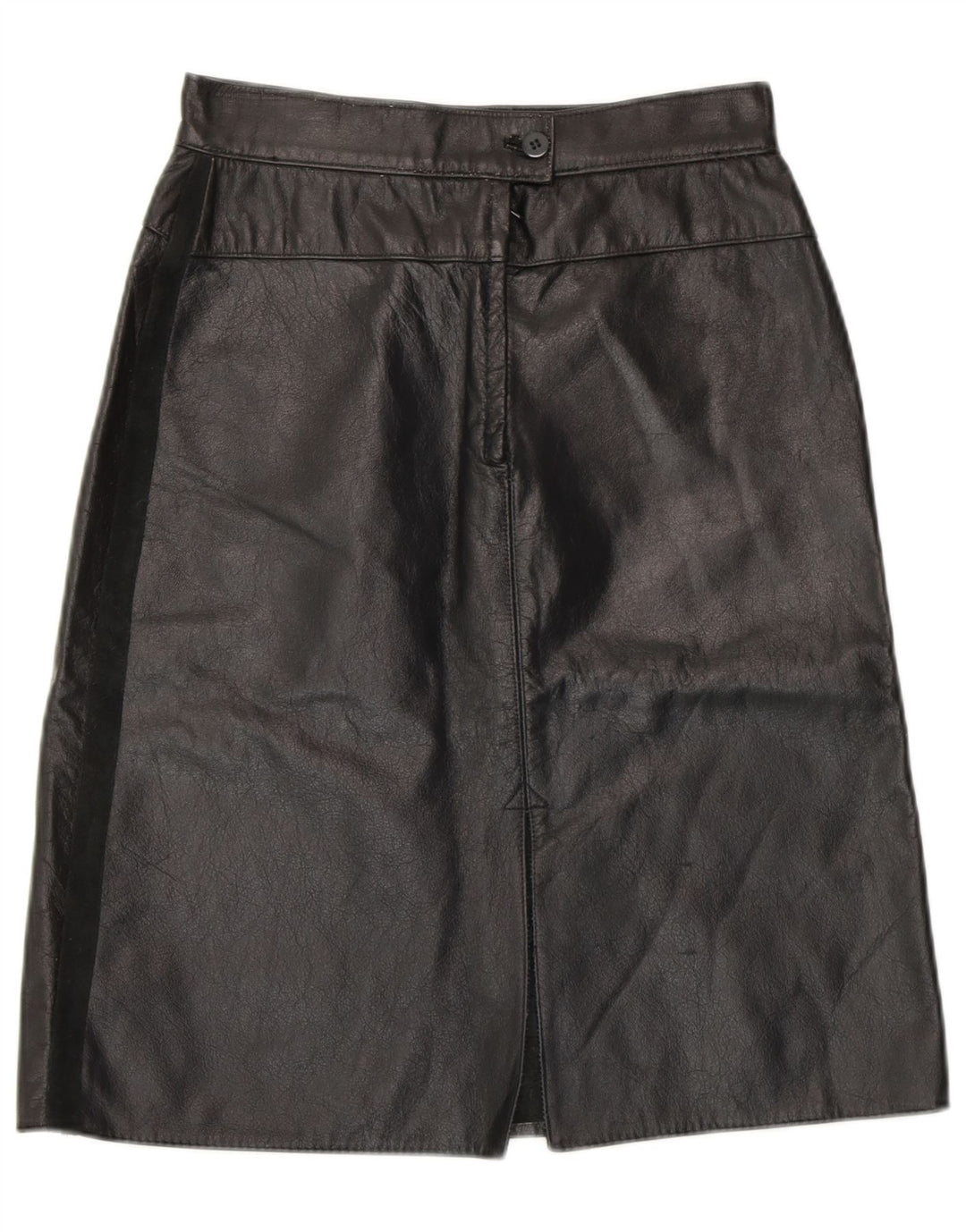 Gonna in pelle da donna VINTAGE W26 piccola nera