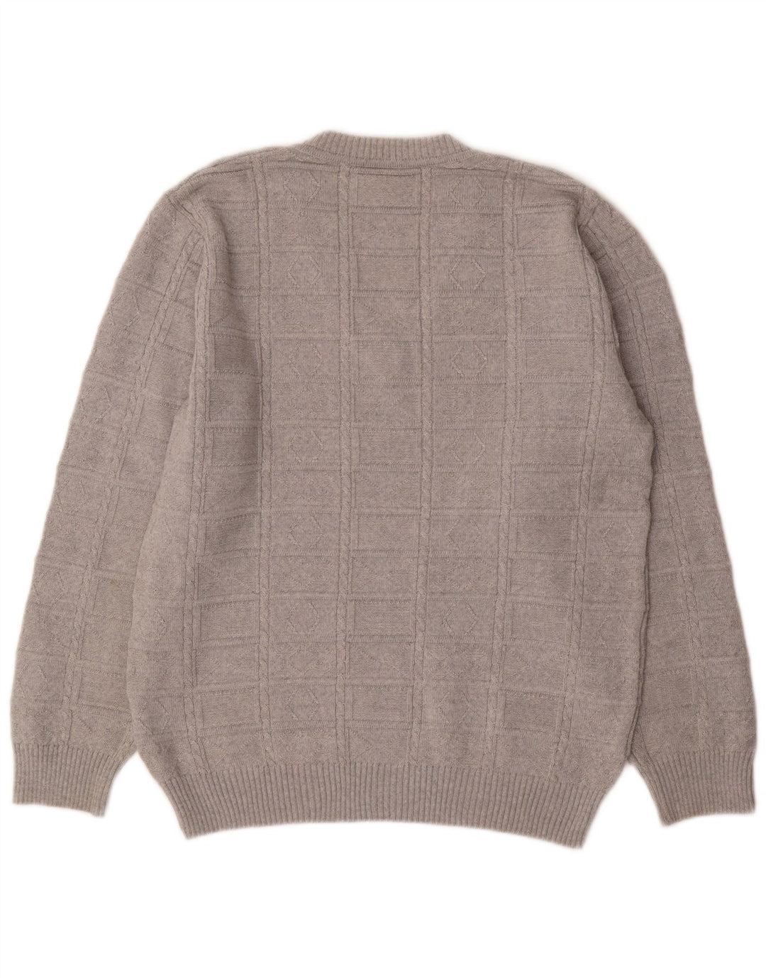 Maglione vintage da uomo con scollo a V IT 50 Poliacrilico grigio medio