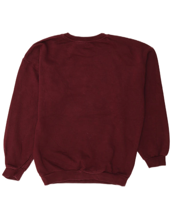 Felpa oversize da donna Adidas Jumper UK 4 XS Borgogna Cotone