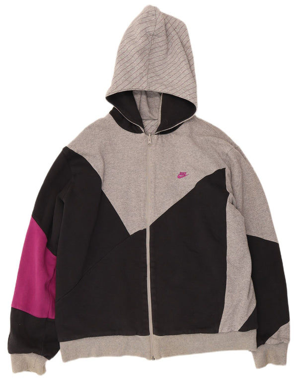 Felpa con cappuccio e zip da uomo Nike UK 42/44 Large multicolore Colourblock