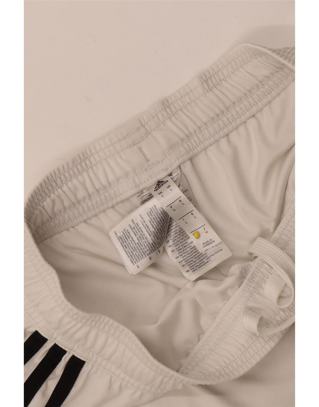 Pantaloncini sportivi Adidas da uomo Juventus piccoli in poliestere bianco