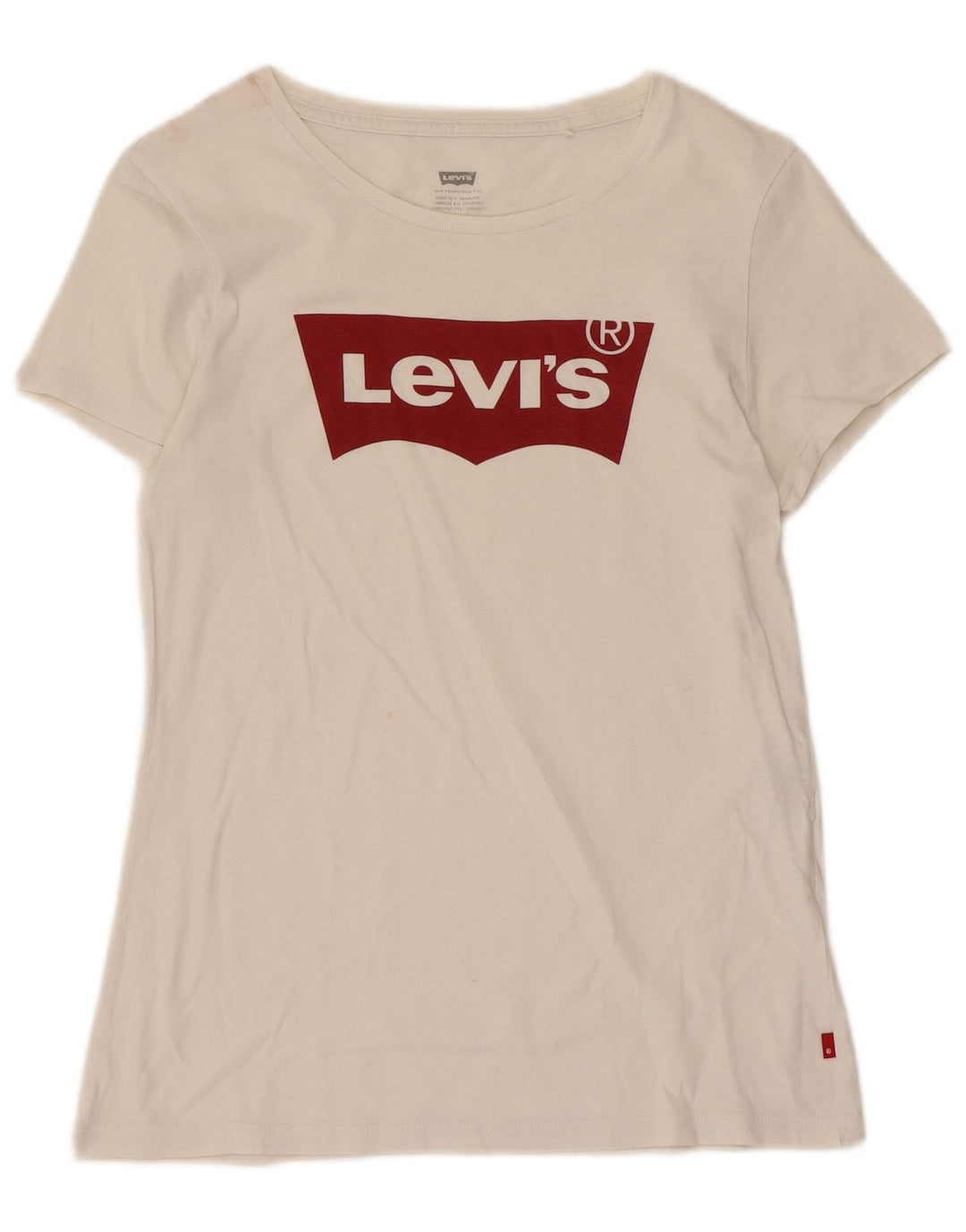T-shirt grafica da donna Levi's Top UK 10 piccola bianca