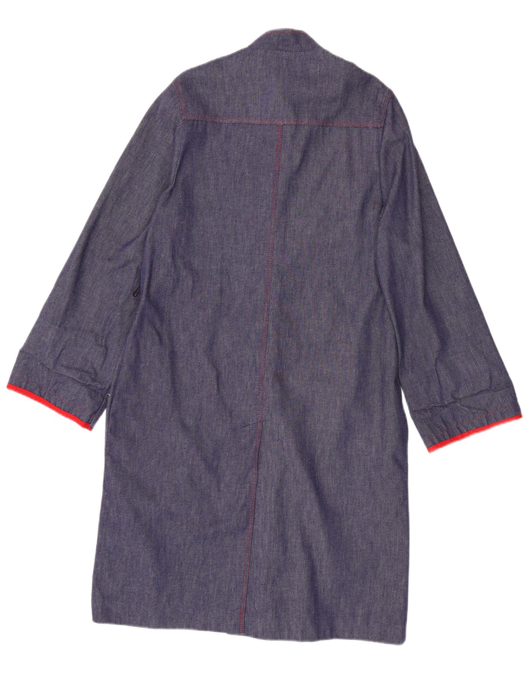 Soprabito da donna vintage EU 36 piccolo in cotone blu navy