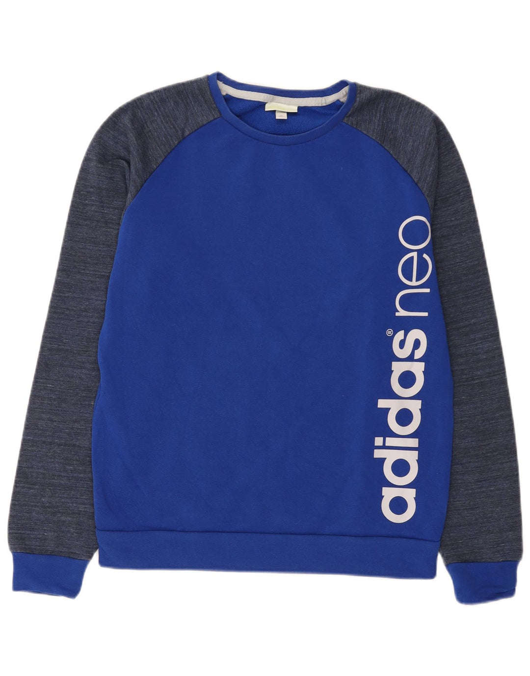 Felpa da uomo Adidas Neo Graphic maglione blu medio in cotone color block