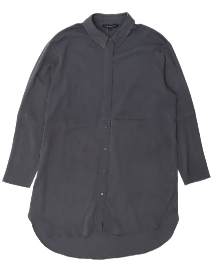 Abito chemisier oversize da donna French Connection UK 10 piccolo poliestere grigio