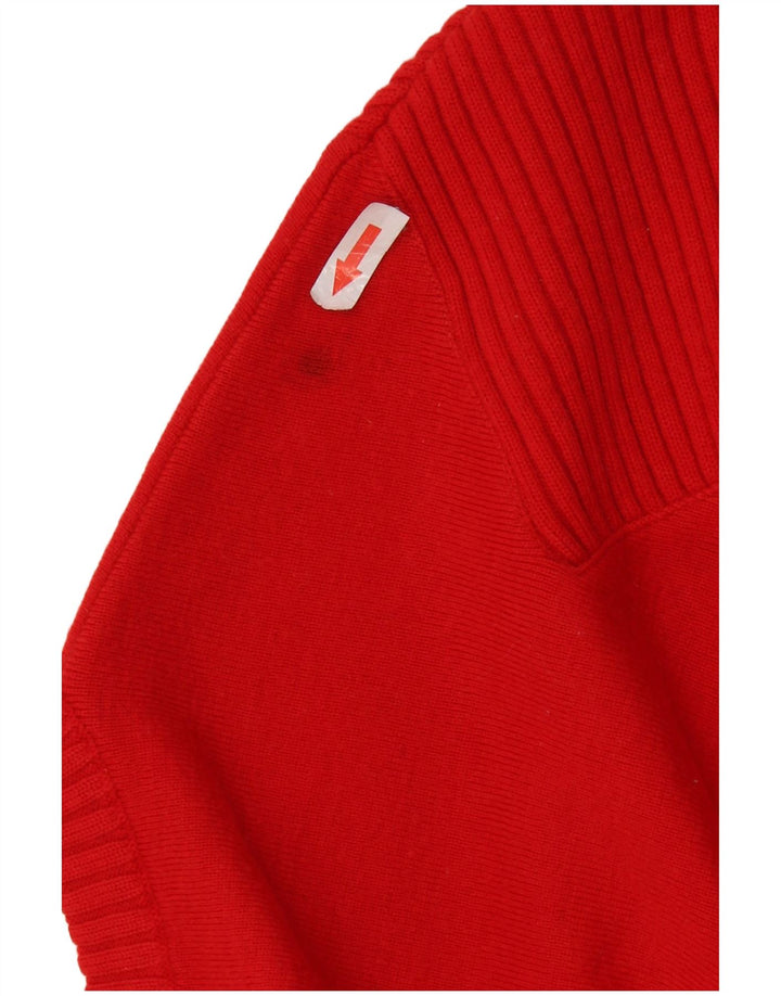 PAUL & SHARK Maglione da uomo girocollo stile yachting in lana vergine rosso medio