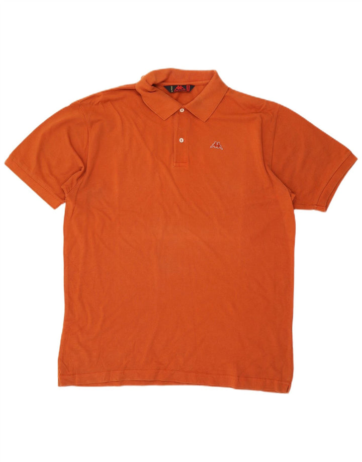 Polo da uomo KAPPA 2XL in cotone arancione