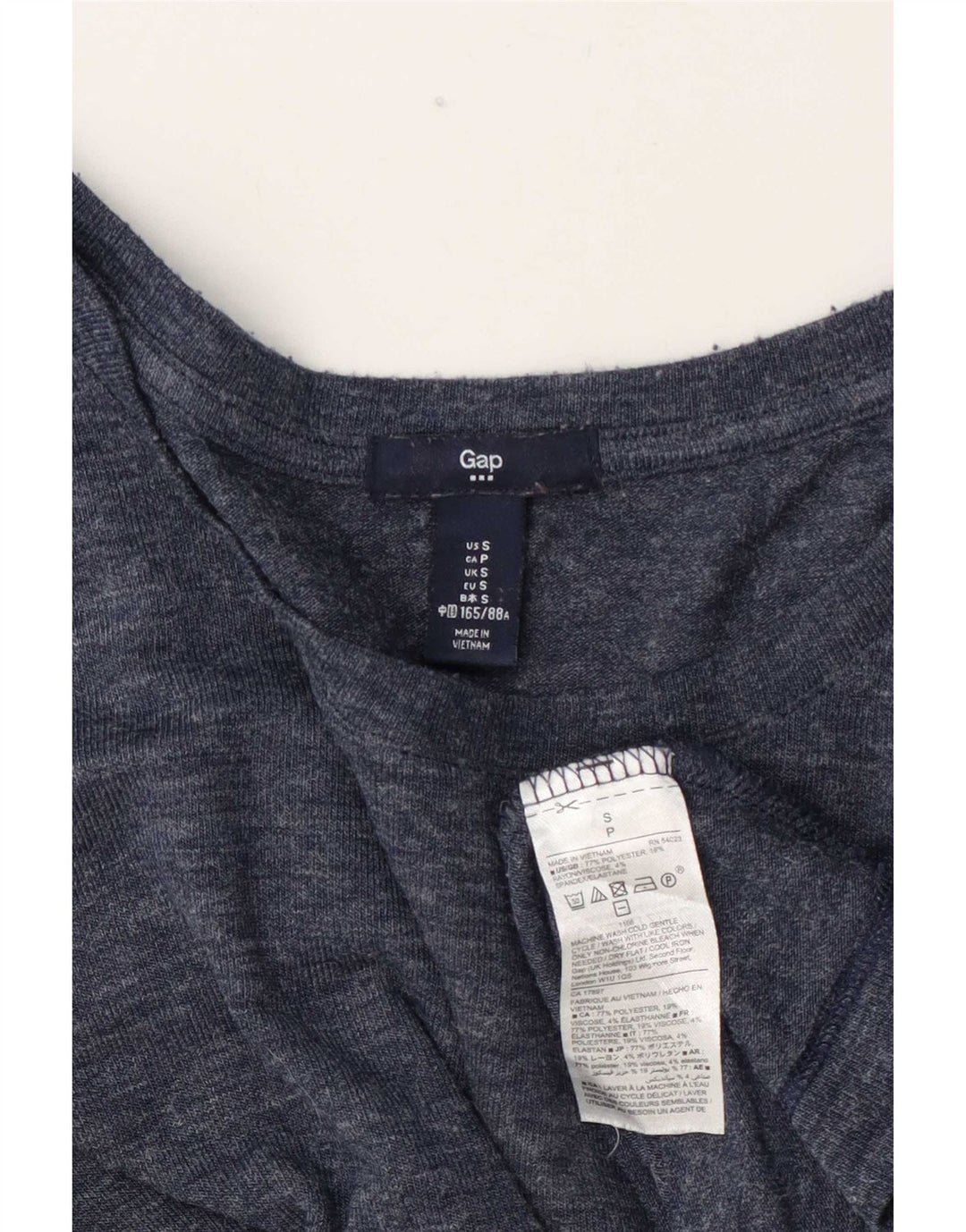 Gap Top oversize da donna a maniche lunghe UK 10 Small Blu Navy Poliestere