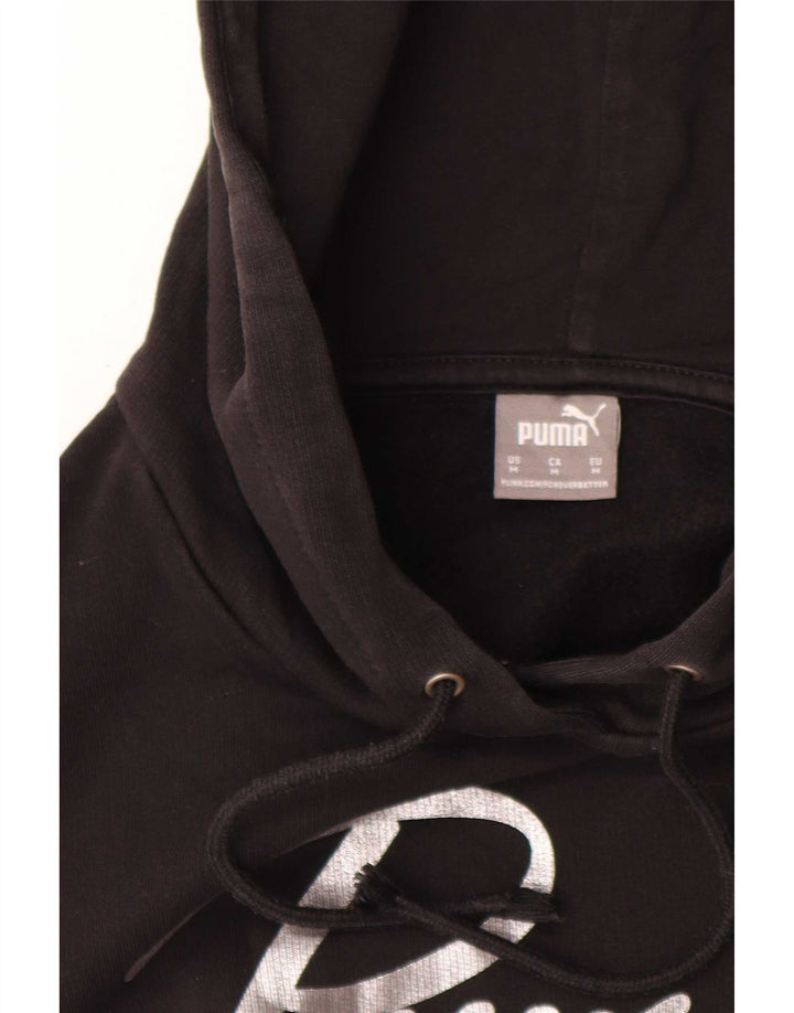 Felpa con cappuccio grafica da uomo Puma media nera