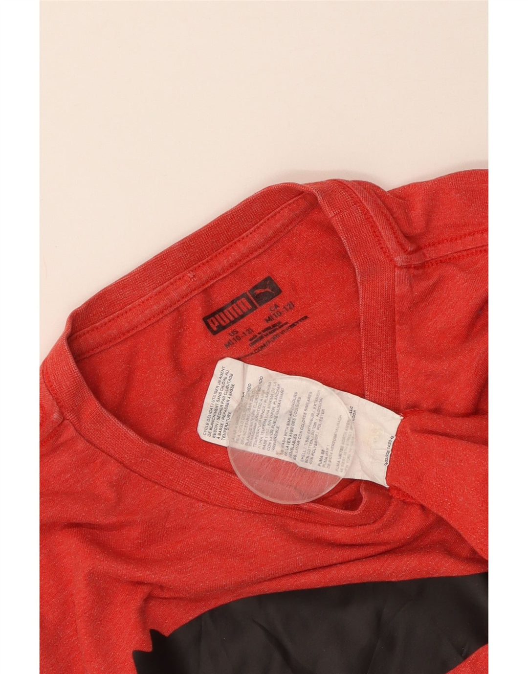 T-shirt grafica Puma da bambino 10-11 anni in cotone rosso medio
