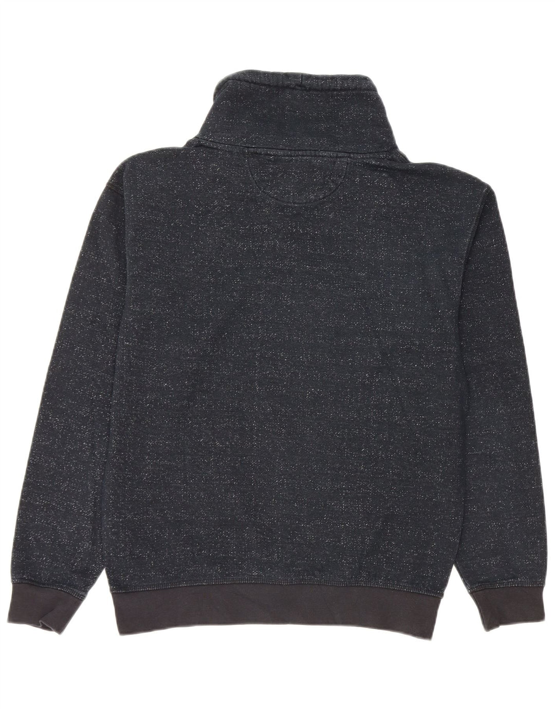 Felpa Zara da uomo, piccola, in cotone screziato blu navy