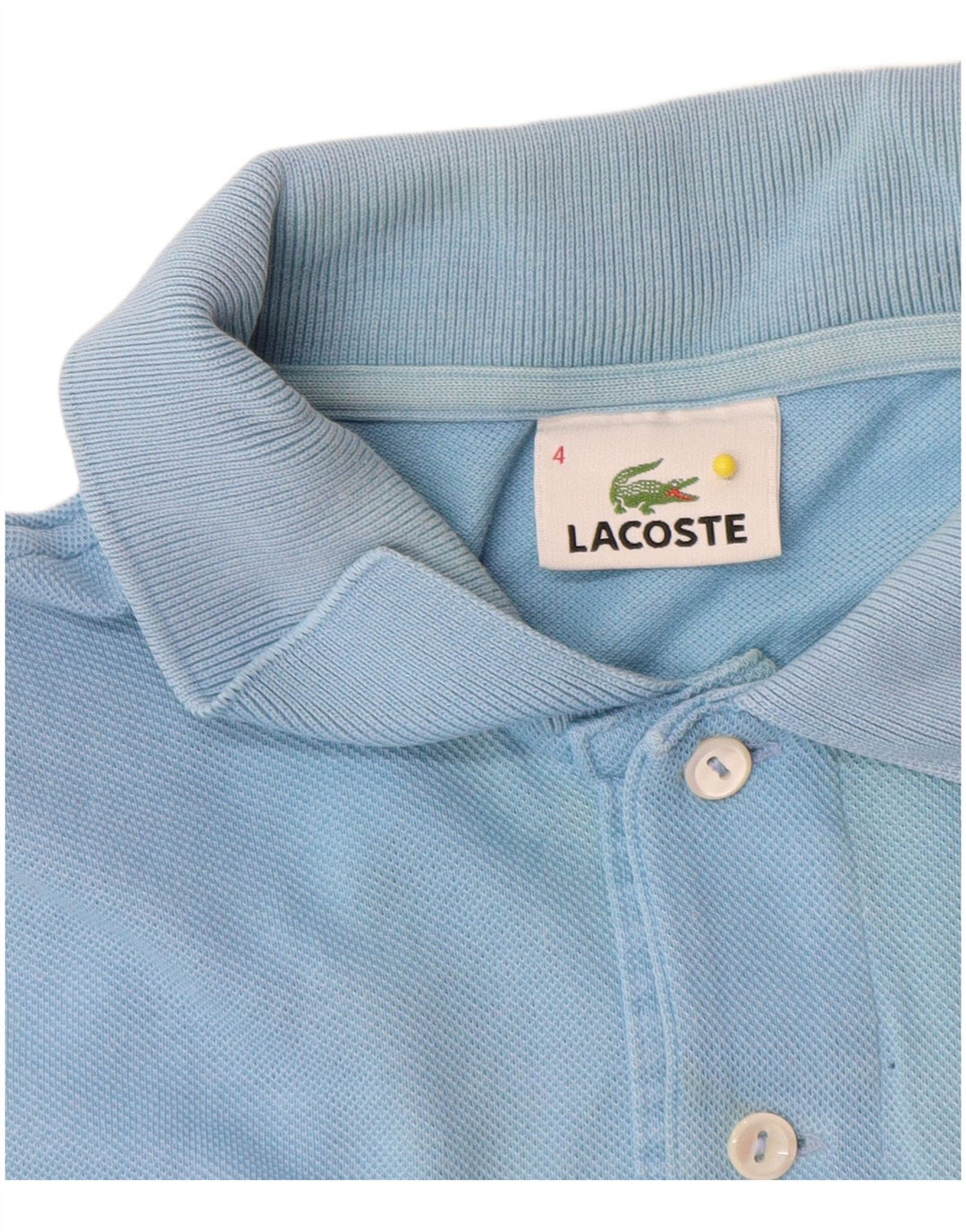 Polo da uomo Lacoste taglia 4 in cotone blu medio