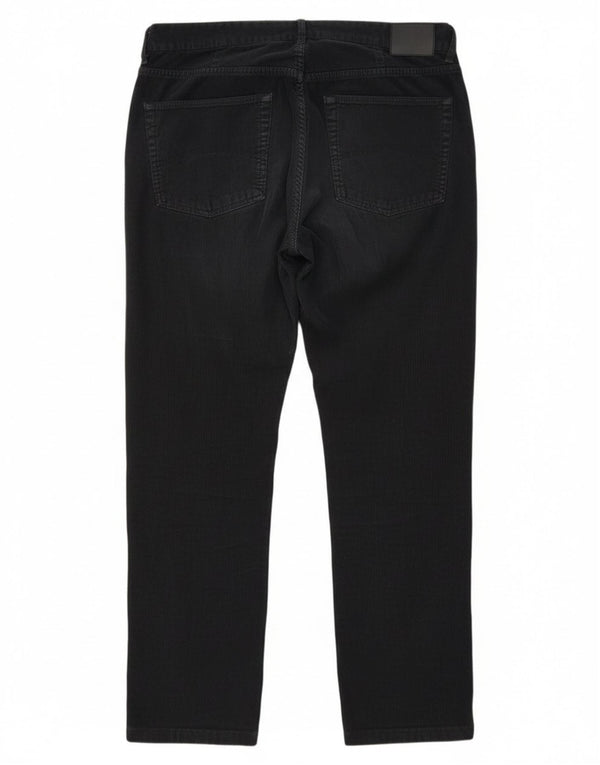 Pantaloni dritti da uomo in velluto a coste Armani W31 L29 in cotone blu navy