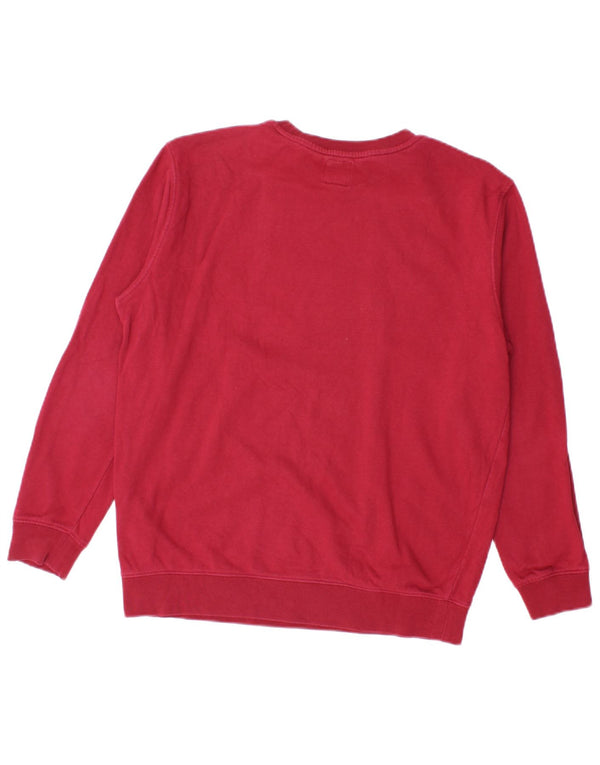 Felpa con grafica da donna Vans, maglione UK 16, grande, in cotone bordeaux