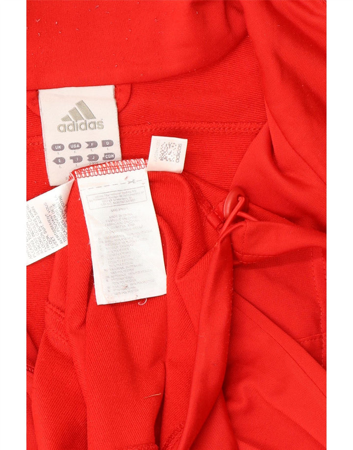 Giacca da ginnastica da uomo Adidas, grande, in poliestere color block rosso